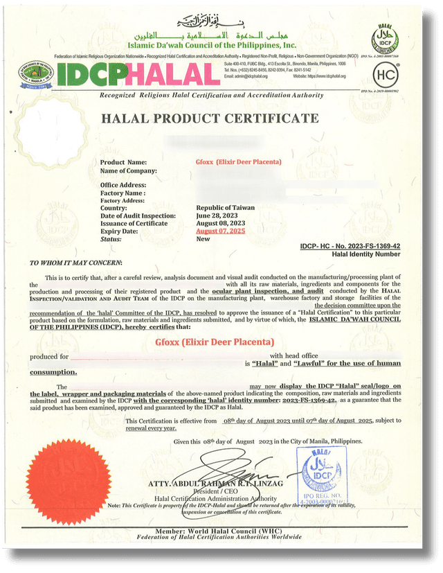 Halal Certificate